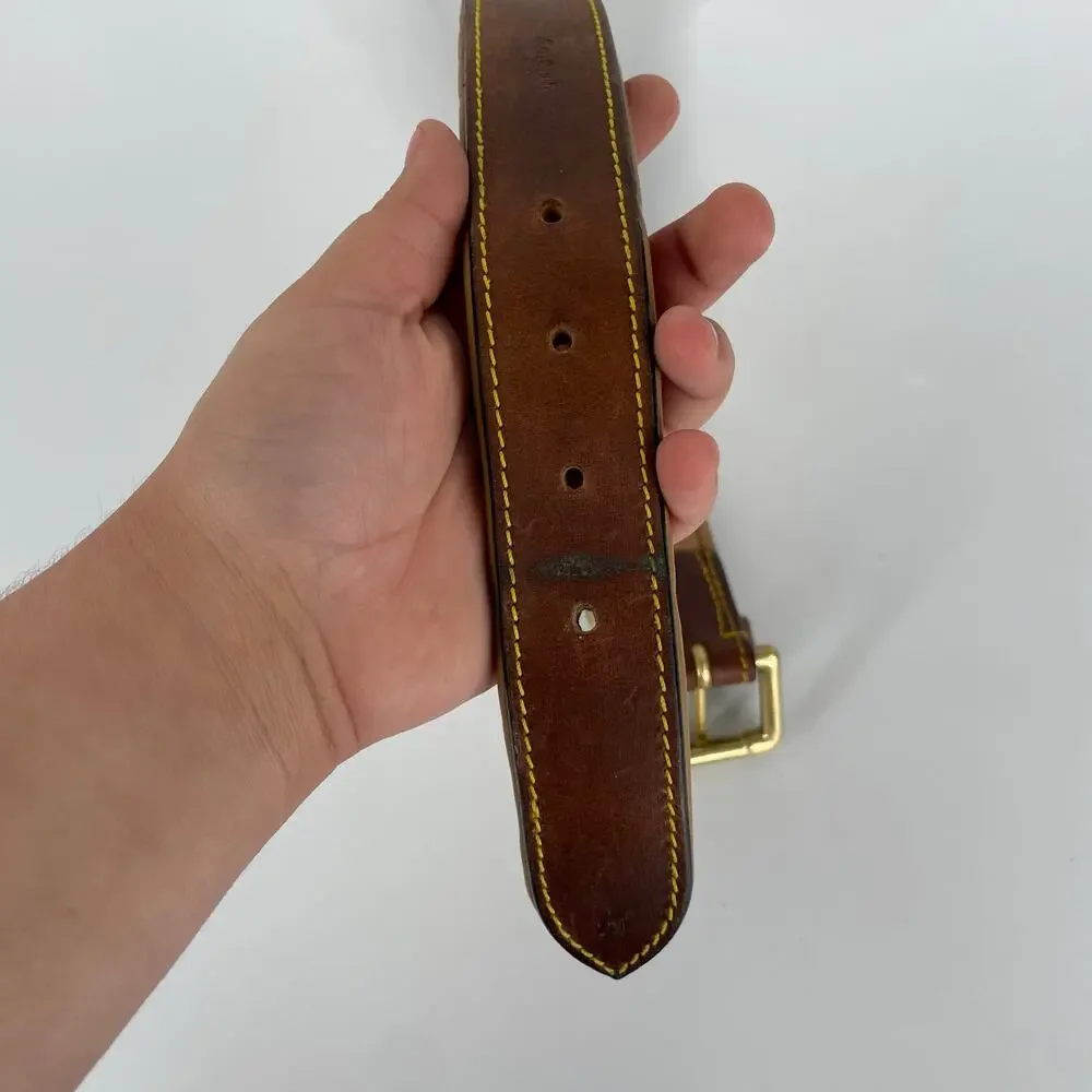 Soft Touch Large Dog brown leather leach 24